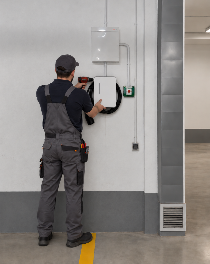 instalacja ładowarki ev przez elektryka